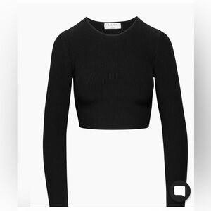 Babaton SCULPT KNIT CREW CROPPED long sleeve